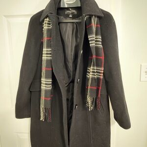 London Fog Wool Black Overcoat